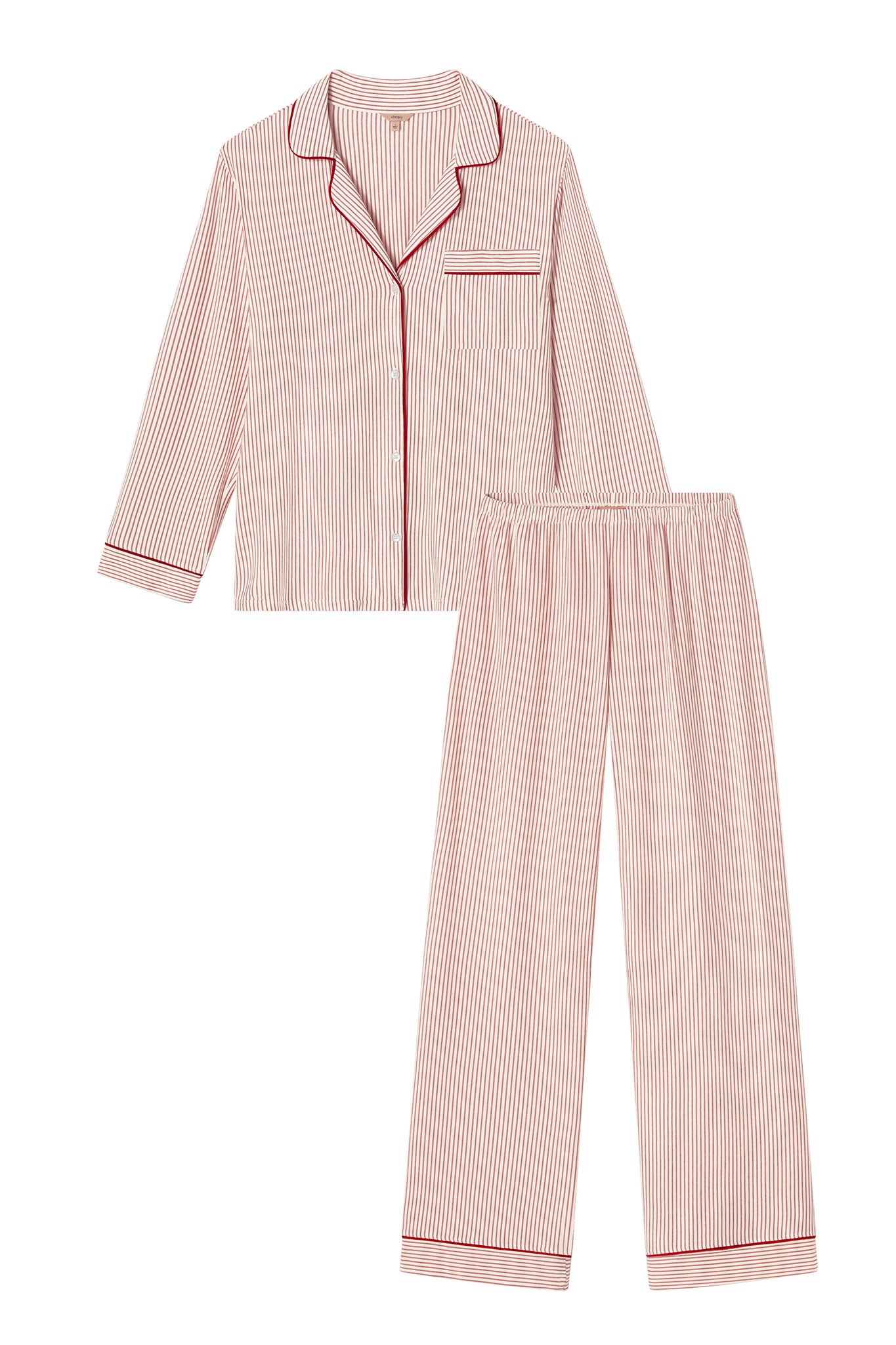 Eberjey-Gisele-Printed-TENCEL-Modal-Long-PJ-Set-Duo-Stripe-Haute-Red-Haute-Red