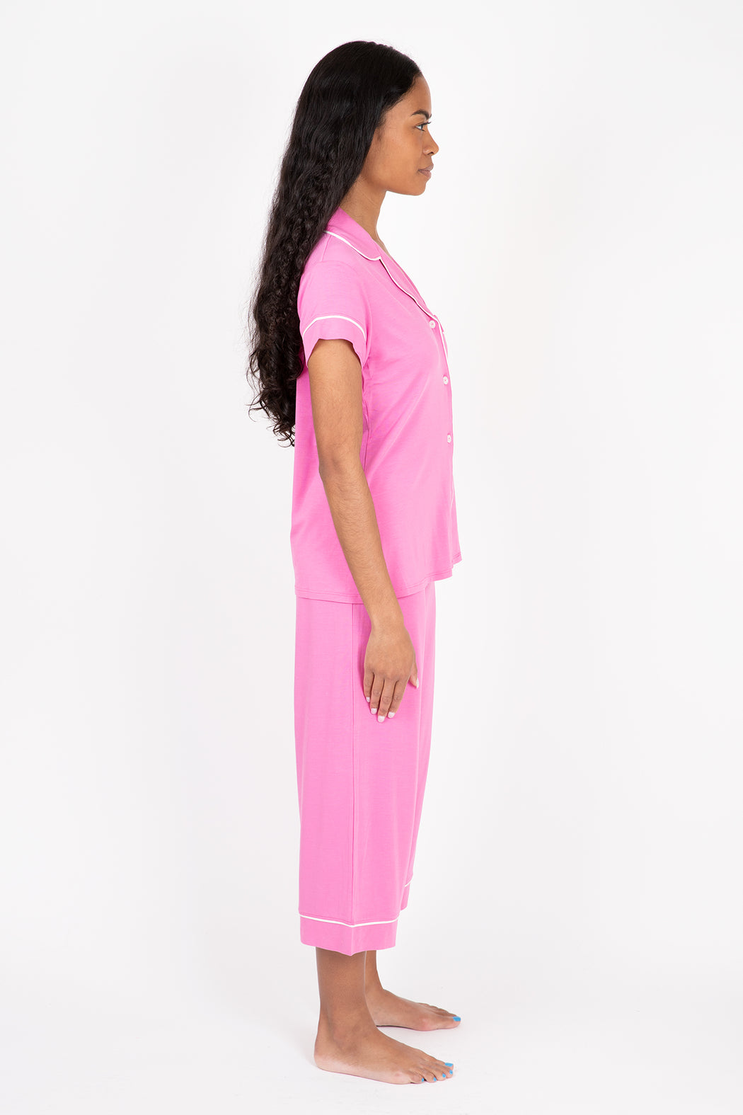    Eberjey-Gisele-Short-Sleeve-Cropped-PJ-Set-Italian-Rose-Ivory
