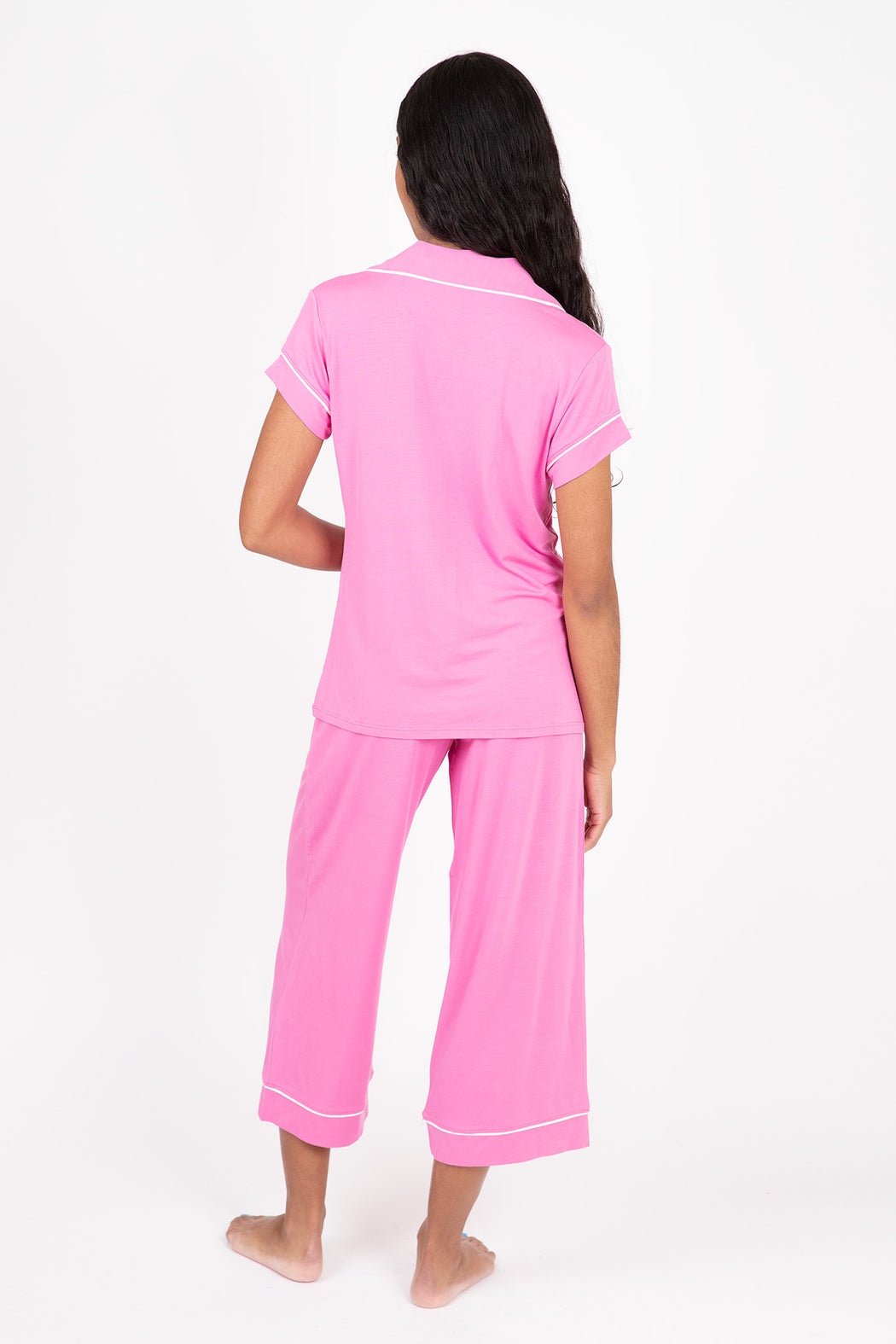    Eberjey-Gisele-Short-Sleeve-Cropped-PJ-Set-Italian-Rose-Ivory