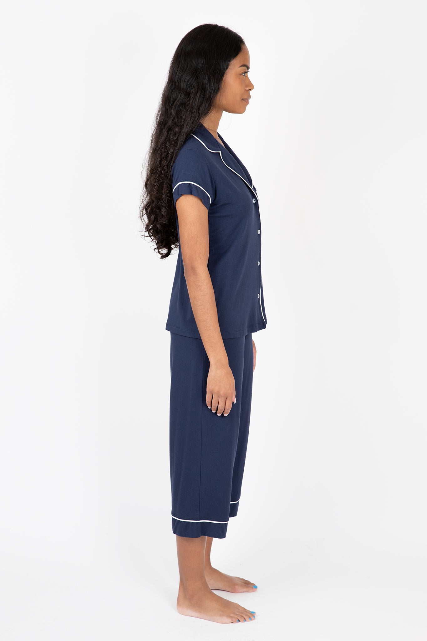 Gisele Short Sleeve Cropped PJ Set Sleepwear Eberjey   