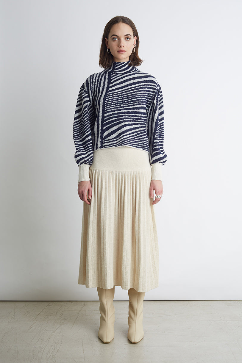 Eleven-Six-Faith-Sweater-Ivory-Navy