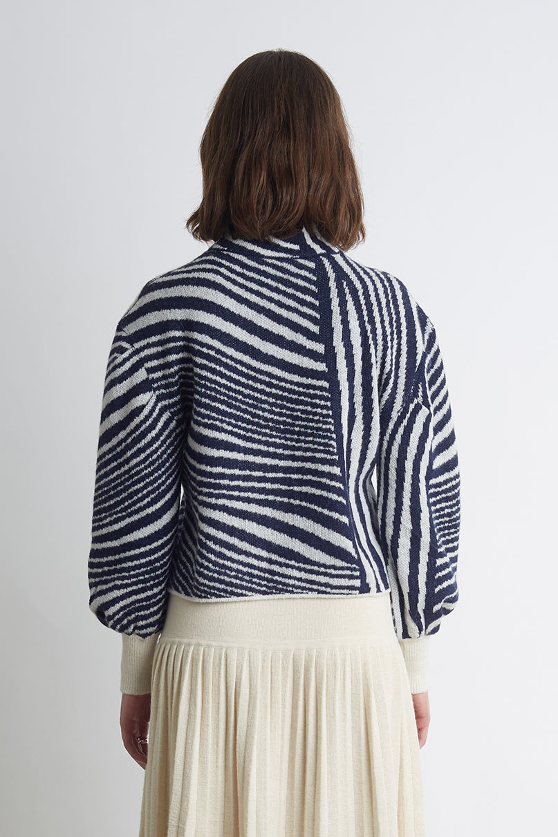Eleven-Six-Faith-Sweater-Ivory-Navy