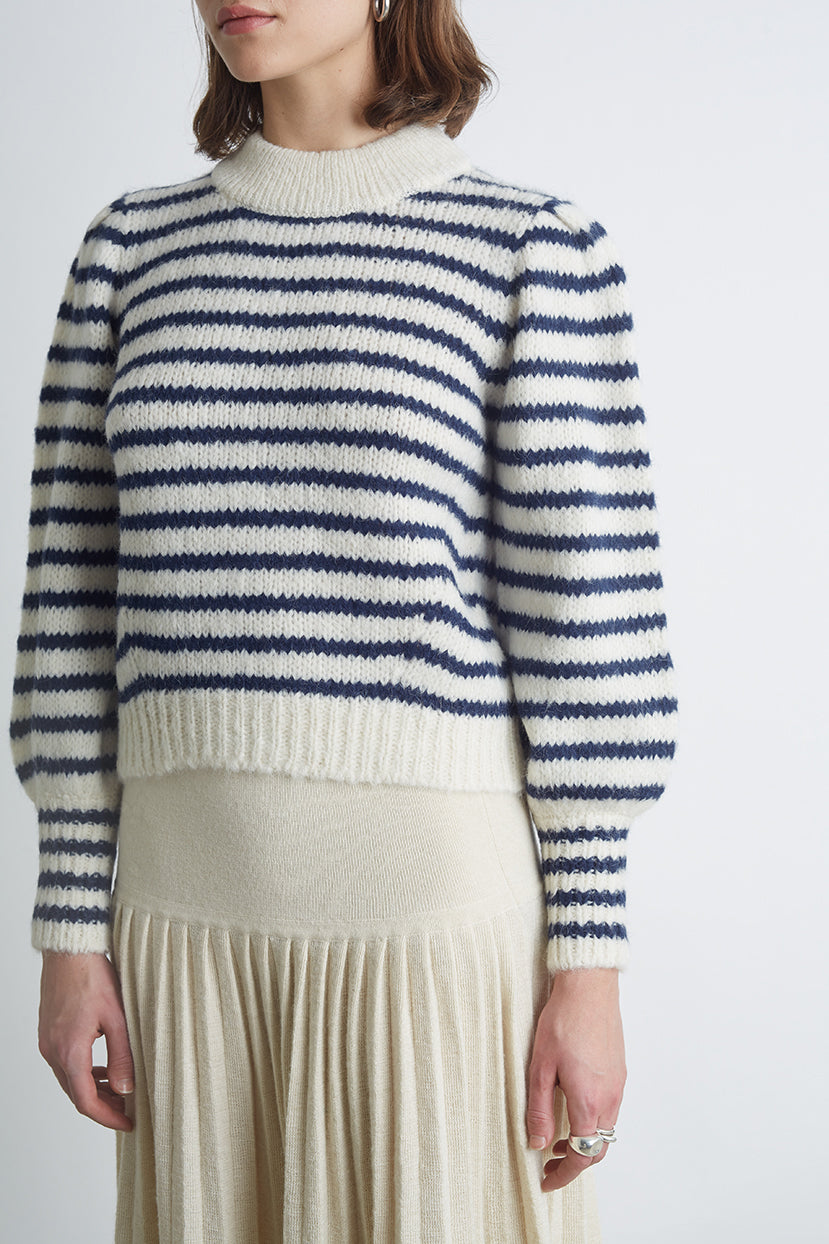    Eleven-Six-Kate-Stripe-Sweater-Ivory-Navy-Stripe
