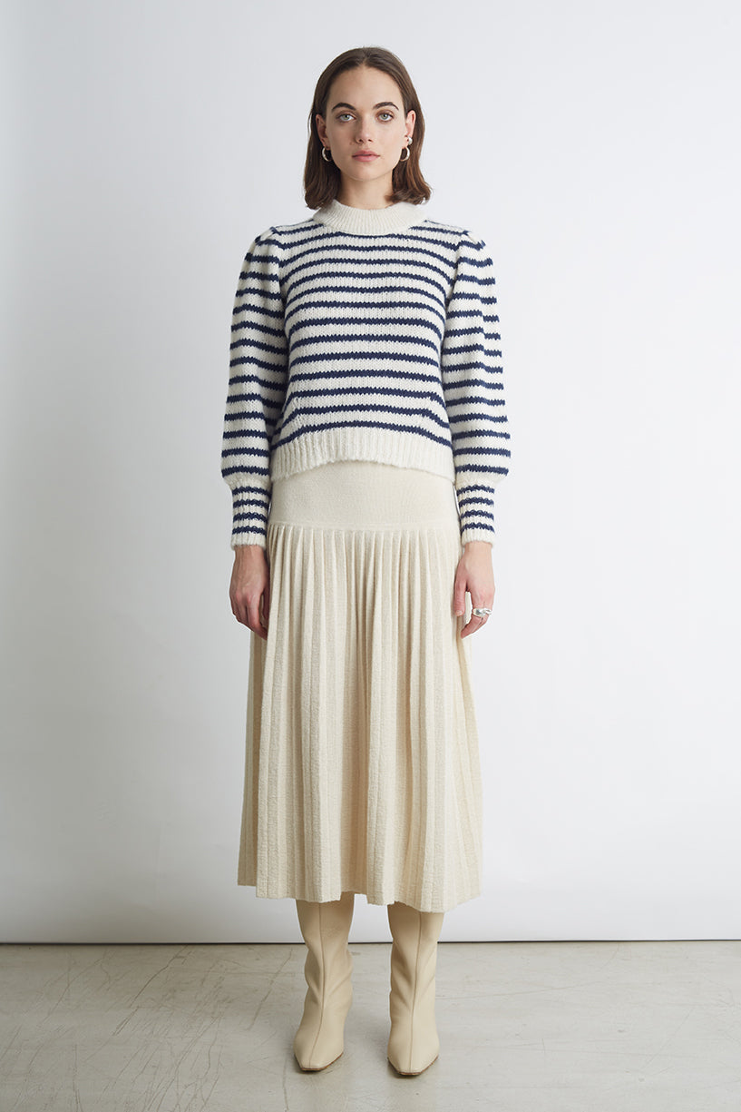    Eleven-Six-Kate-Stripe-Sweater-Ivory-Navy-Stripe