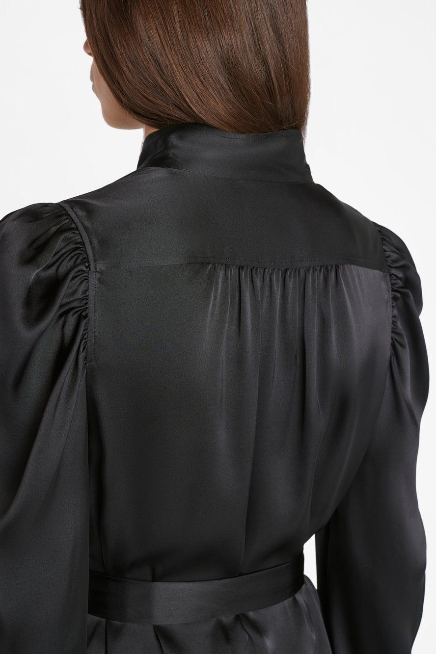 FRAME-Gillian-Long-Sleeve-Mini-Dress-Noir