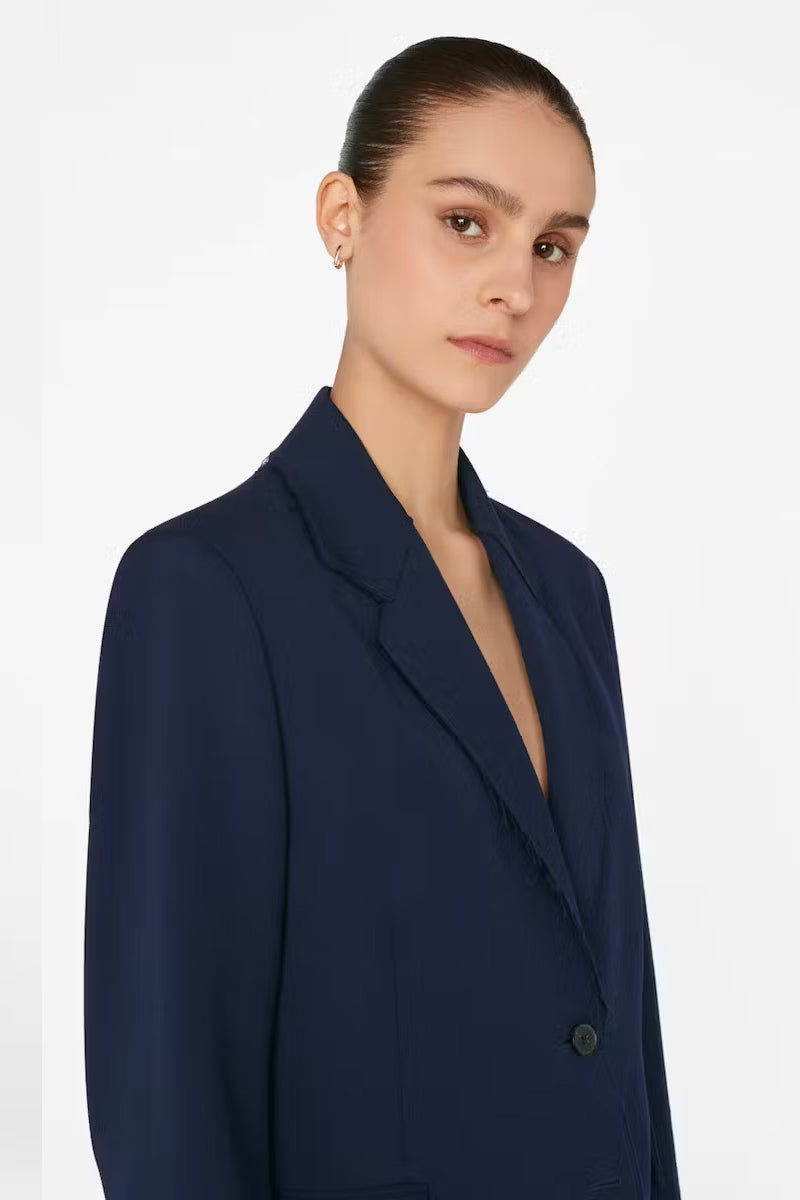 FRAME-Oversized-Raw-Edge-Blazer-Navy