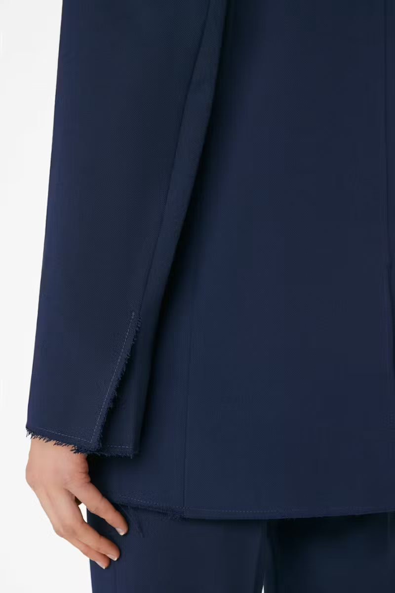 FRAME-Oversized-Raw-Edge-Blazer-Navy