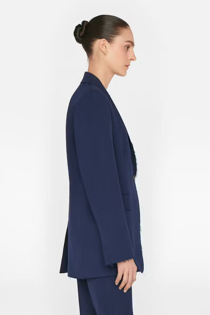 FRAME-Oversized-Raw-Edge-Blazer-Navy