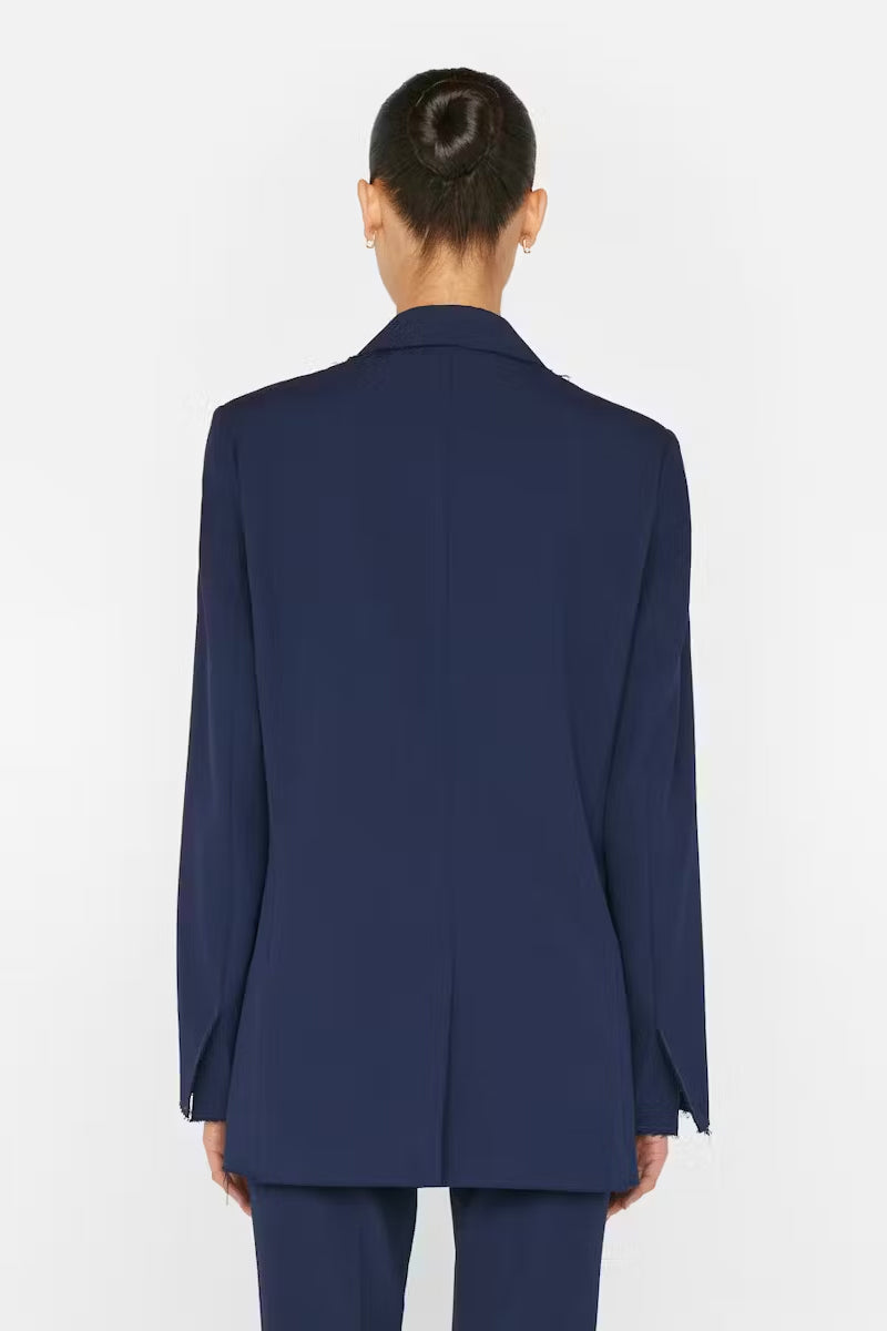 FRAME-Oversized-Raw-Edge-Blazer-Navy