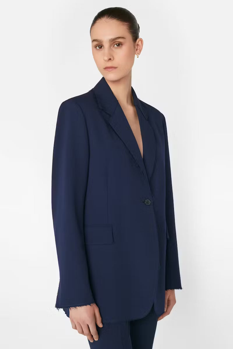 FRAME-Oversized-Raw-Edge-Blazer-Navy