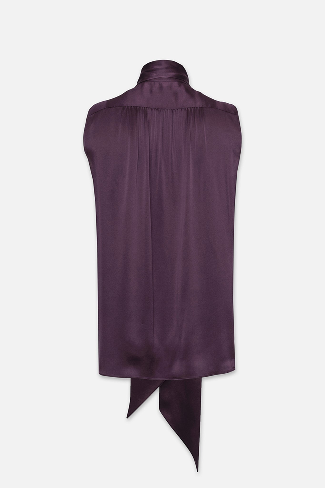 Frame-Sleeveless-Femme-Tie-Neck-Blouse-Plum