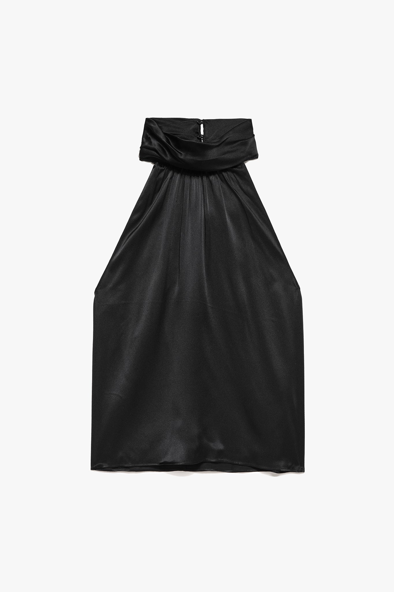 Frame-Sleeveless-Foldover-Mock-Neck-Black