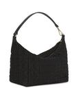   Ganni-Black-Medium-Butterfly-Pouch-Satin-Bag-Black