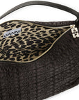    Ganni-Black-Medium-Butterfly-Pouch-Satin-Bag-Black