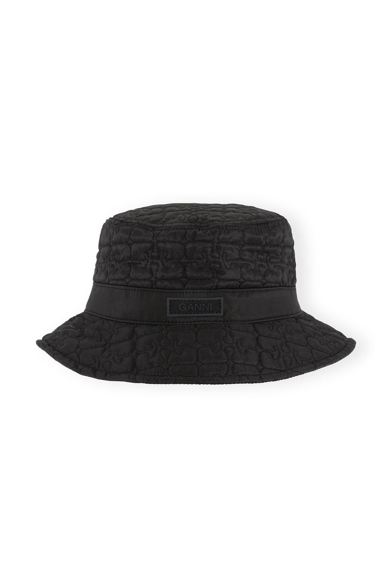    Ganni-Black-Quilted-Tech-Bucket-Hat-Black