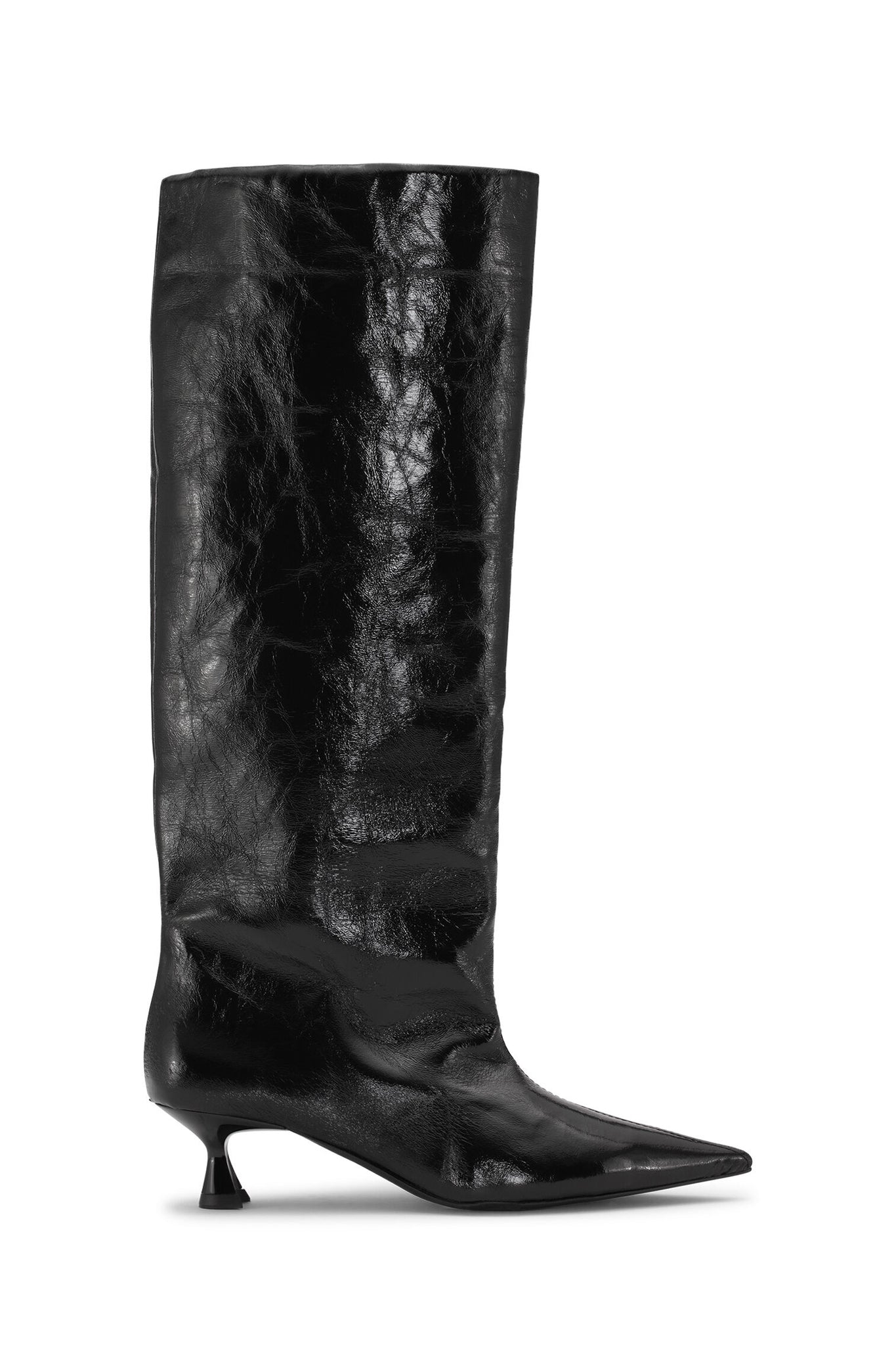 Black Soft Slouchy High Shaft Boots Footwear Ganni   