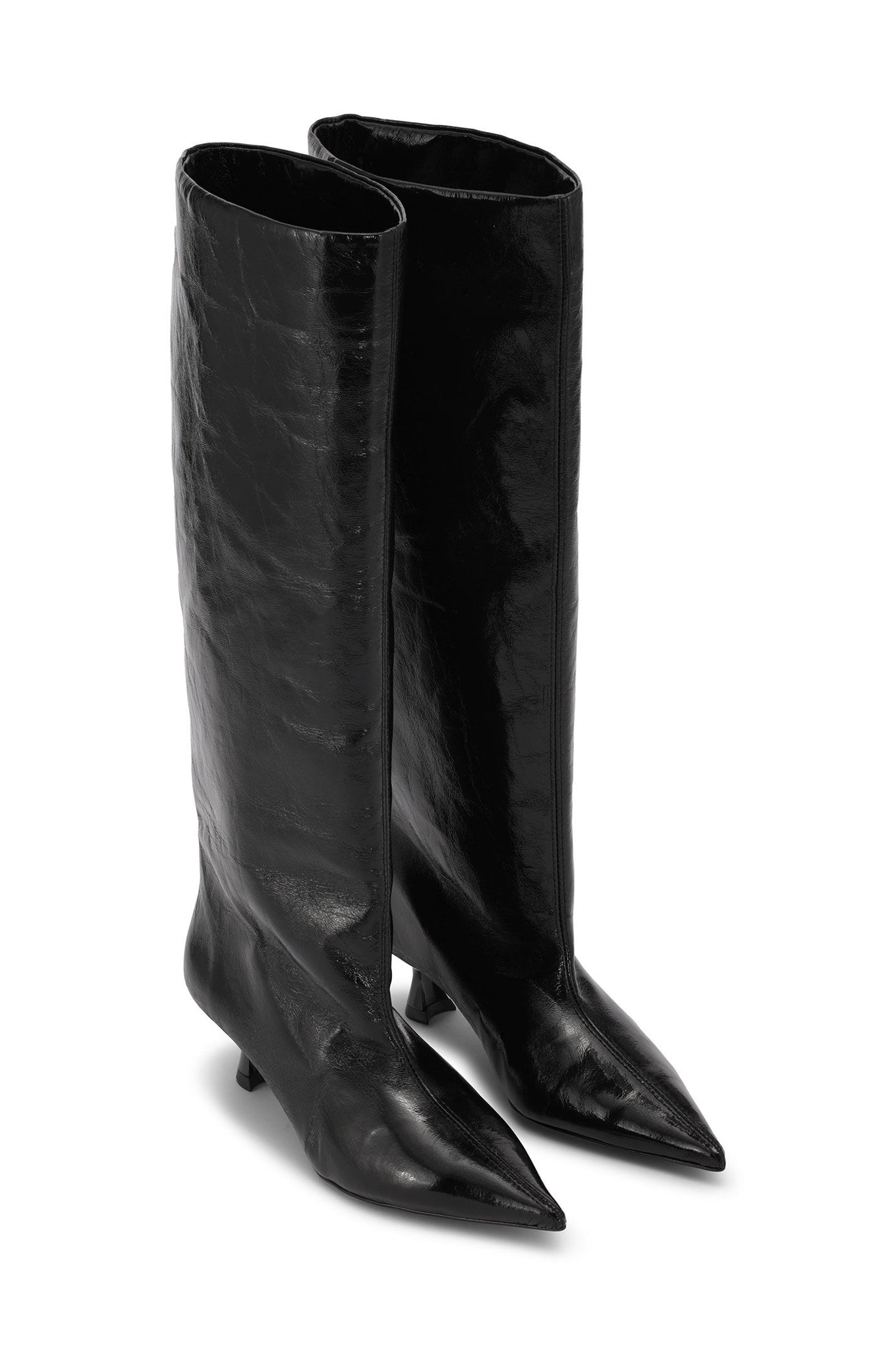 Black Soft Slouchy High Shaft Boots Footwear Ganni   