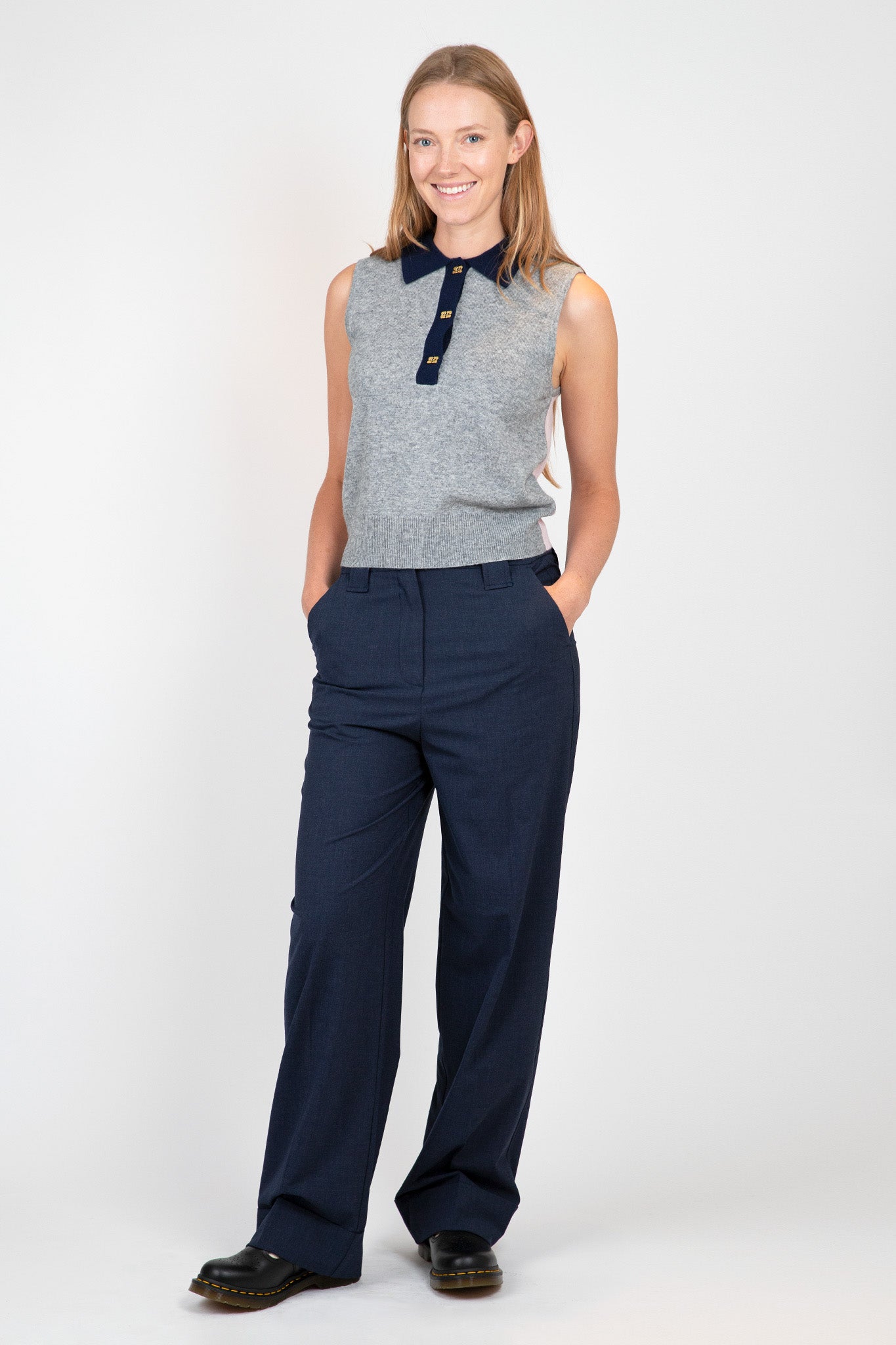 Ganni-Blue-Drapey-Melange-Trousers-Sky-Captain