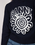    Ganni-Blue-Flower-Graphic-O-Neck-Pullover-Sky-Captain