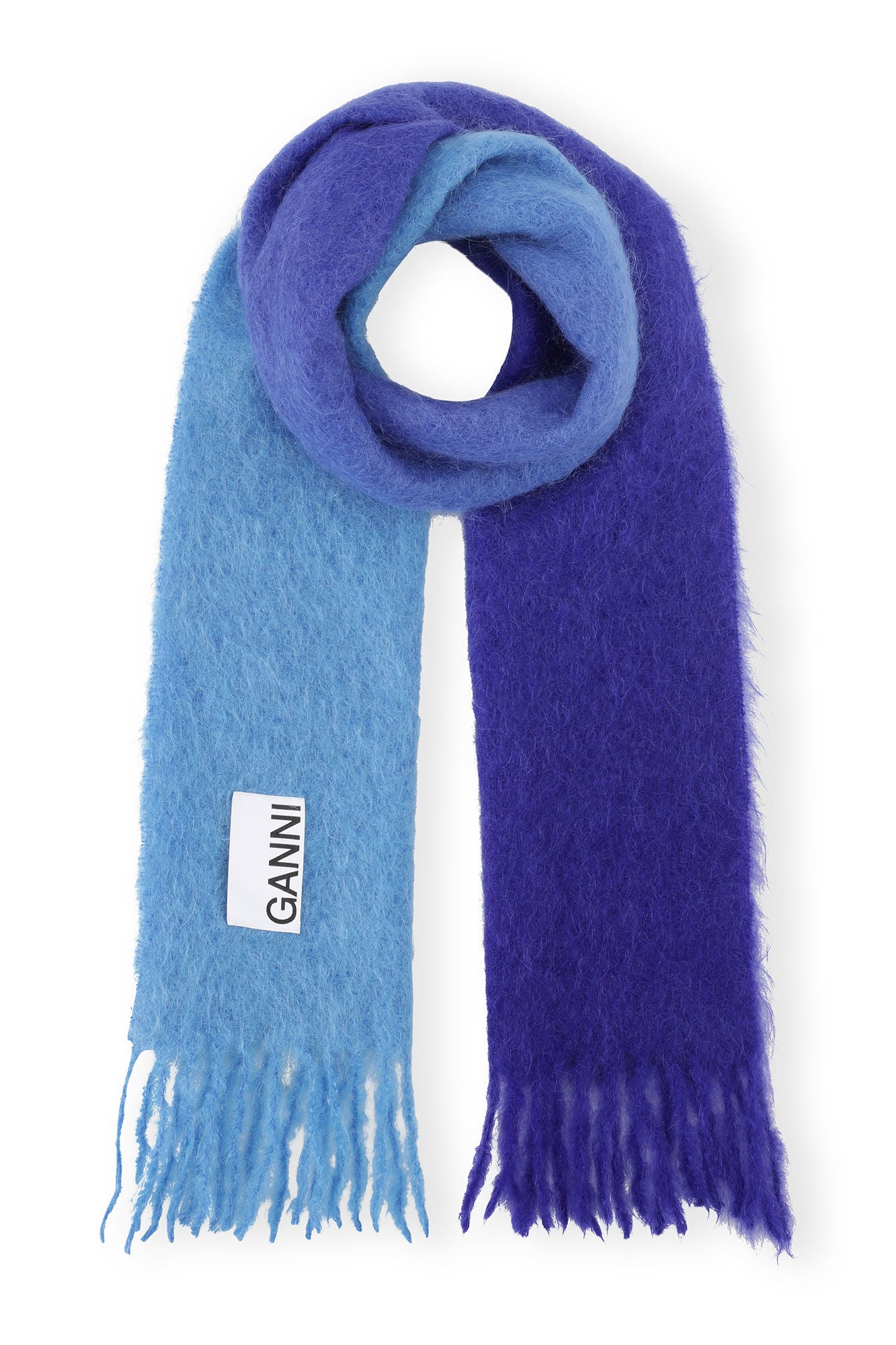    Ganni-Blue-Mohair-Gradient-Scarf-Silver-Lake-Blue