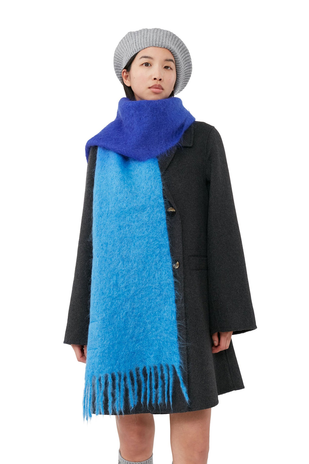    Ganni-Blue-Mohair-Gradient-Scarf-Silver-Lake-Blue