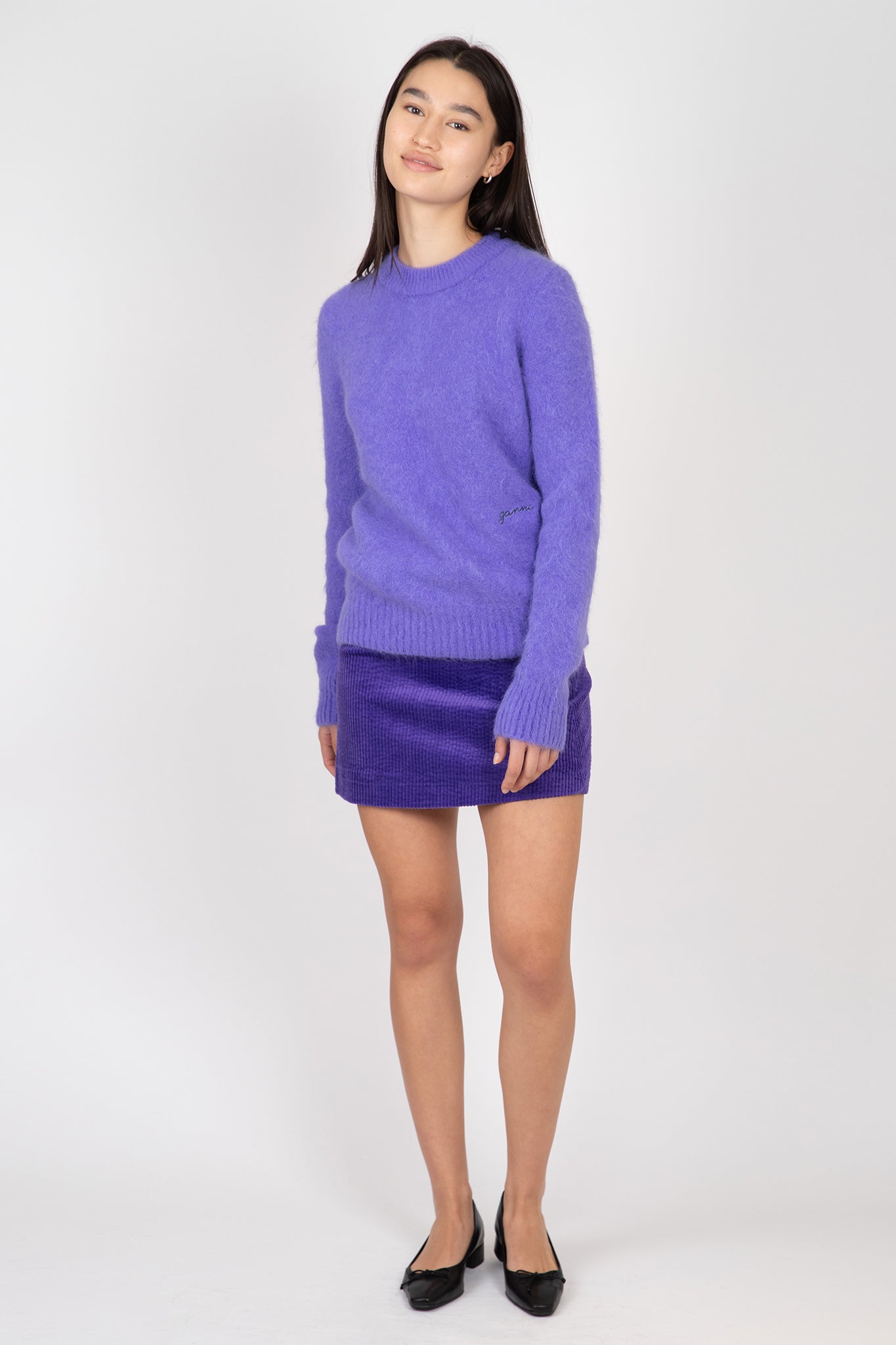 Ganni-Brushed-Alpaca-O-Neck-Sweater-Simply-Purple