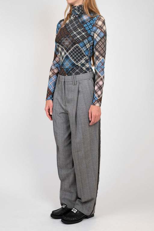 Ganni-Grey-Herringbone-Suiting-Pleated-Trousers-Frost-Gray