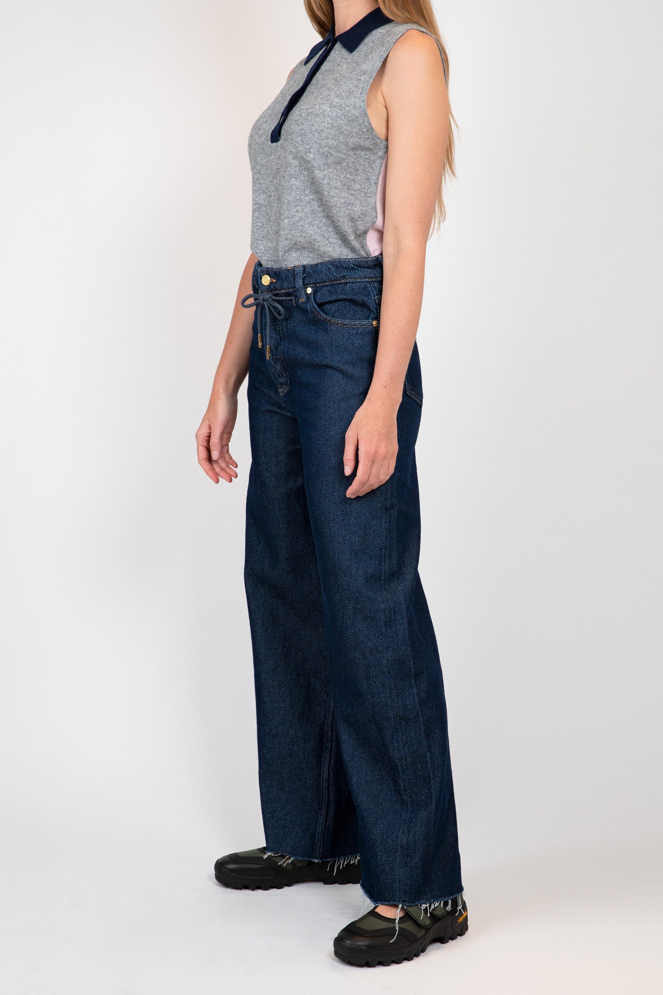 Heavy Denim Wide Drawstring Jeans Pants Ganni   