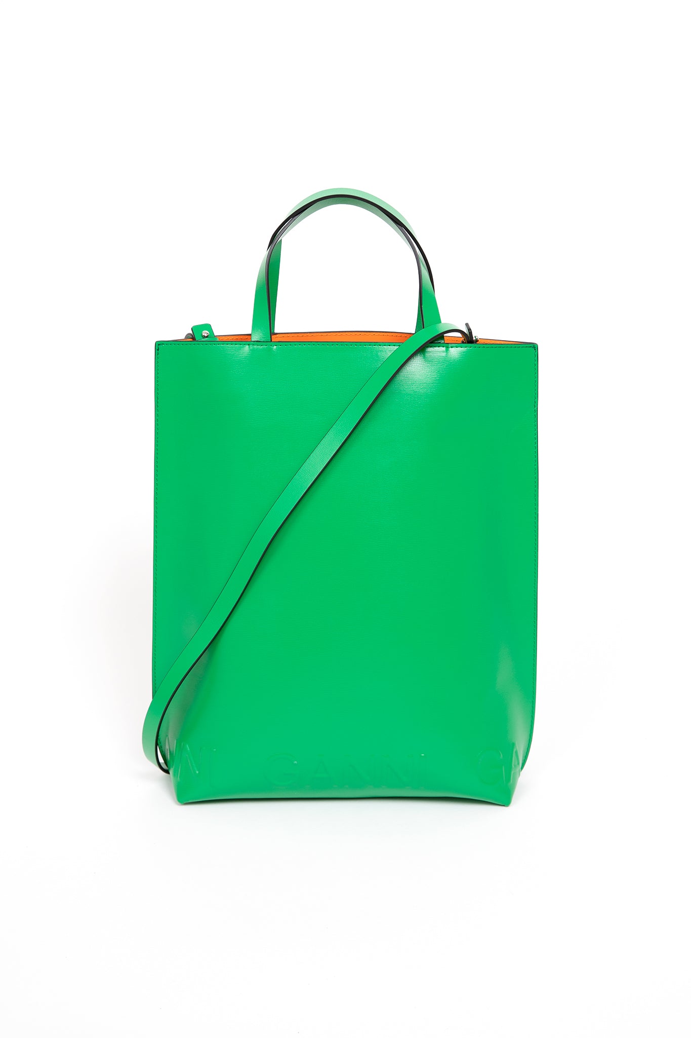Ganni-Medium-Banner-Tote-Kelly-Green