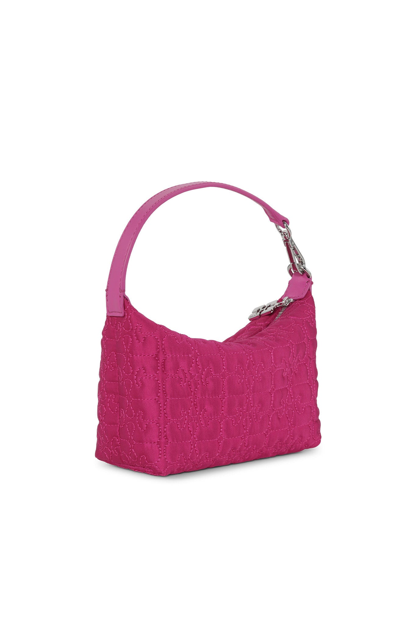    Ganni-Pink-Small-Butterfly-Pouch-Satin-Bag-Shocking-Pink