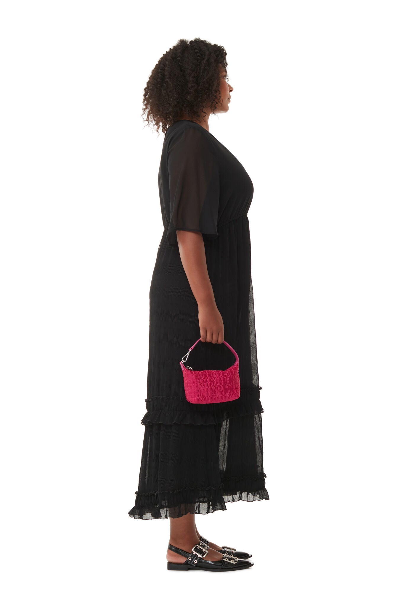    Ganni-Pink-Small-Butterfly-Pouch-Satin-Bag-Shocking-Pink