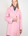 Pink Wool Midi Jacket Jackets & Coats Ganni   