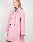 Pink Wool Midi Jacket Jackets & Coats Ganni   