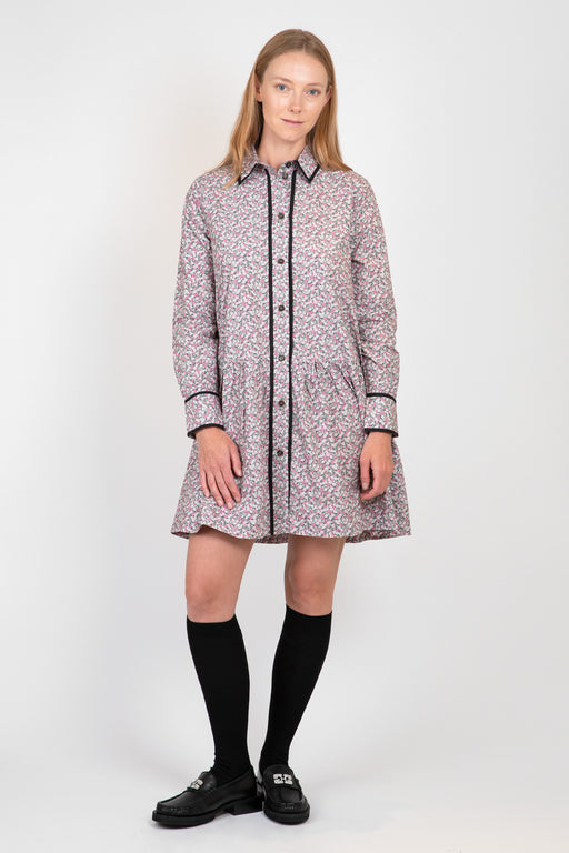 Ganni-Printed-Cotton-Mini-Shirt-Dress-Frost-Gray