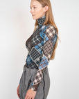 Printed Mesh Long Sleeve Rollneck Sweater Tops Ganni   
