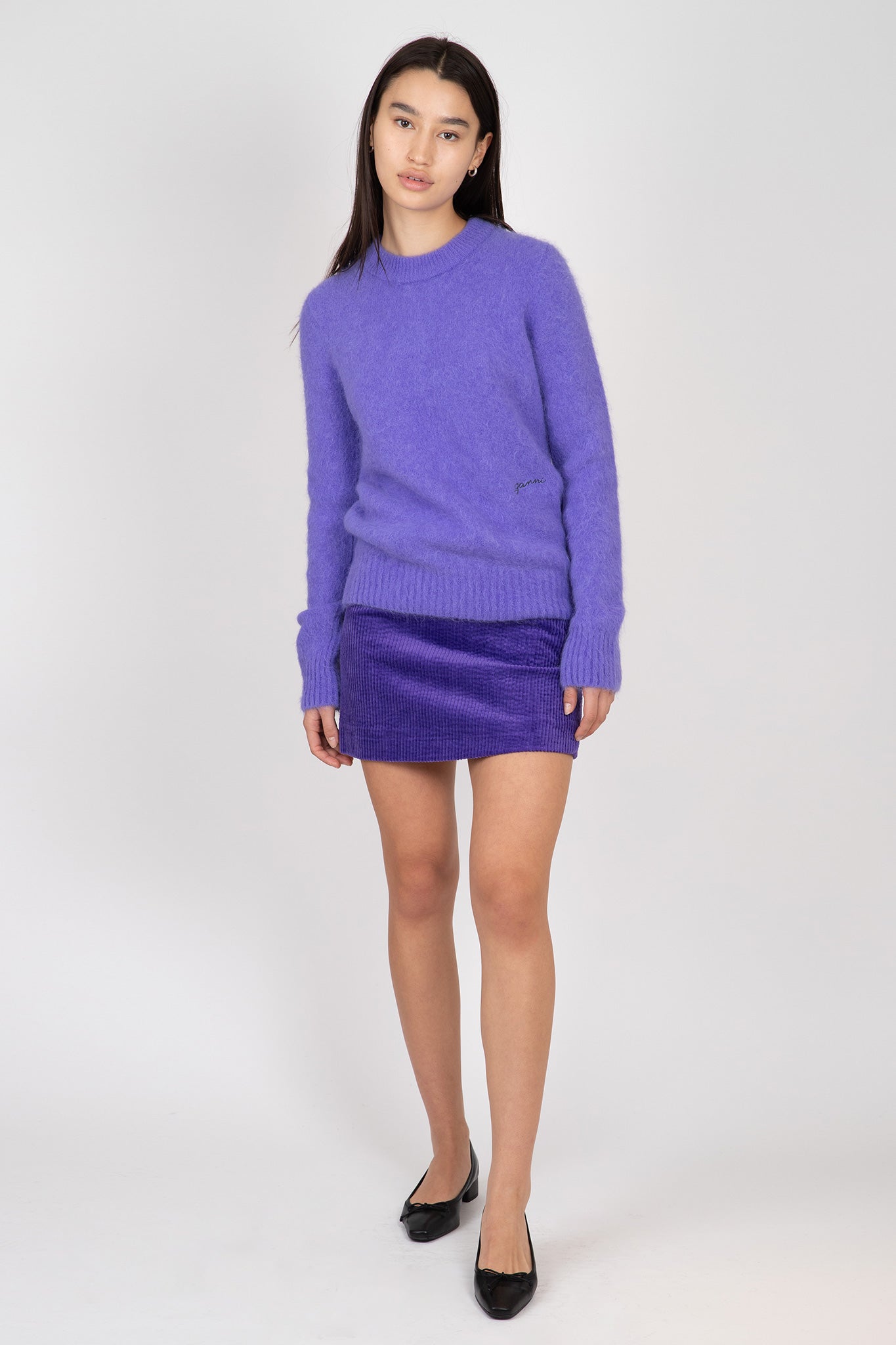 Ganni-Purple-Corduroy-Mini-Skirt-Simply-Purple