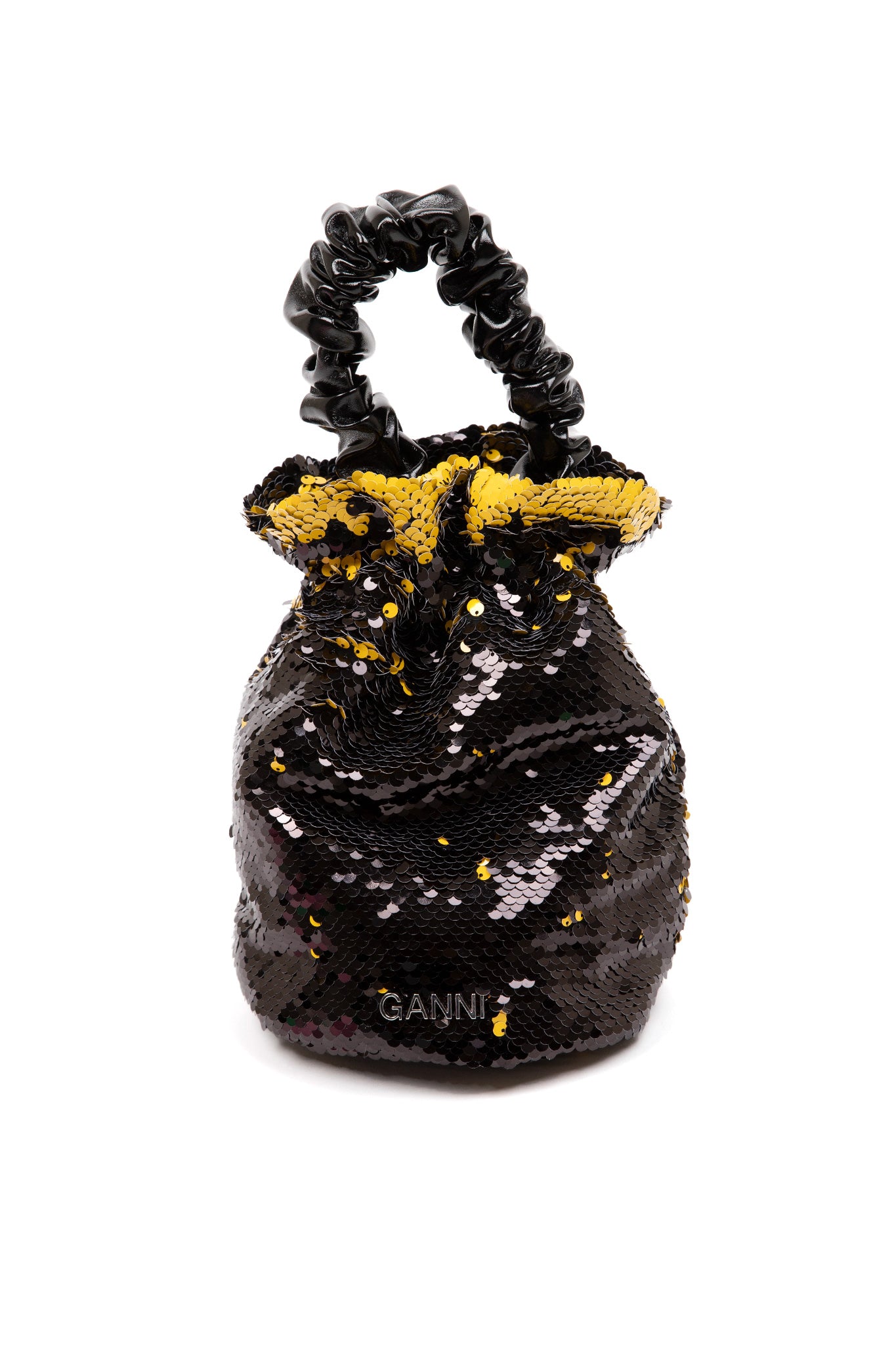 Ganni-Sequin-Occasion-Top-Handle-Bag-Black