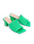 Ganni-Smock-Kitten-Heel-Mules-Kelly-Green