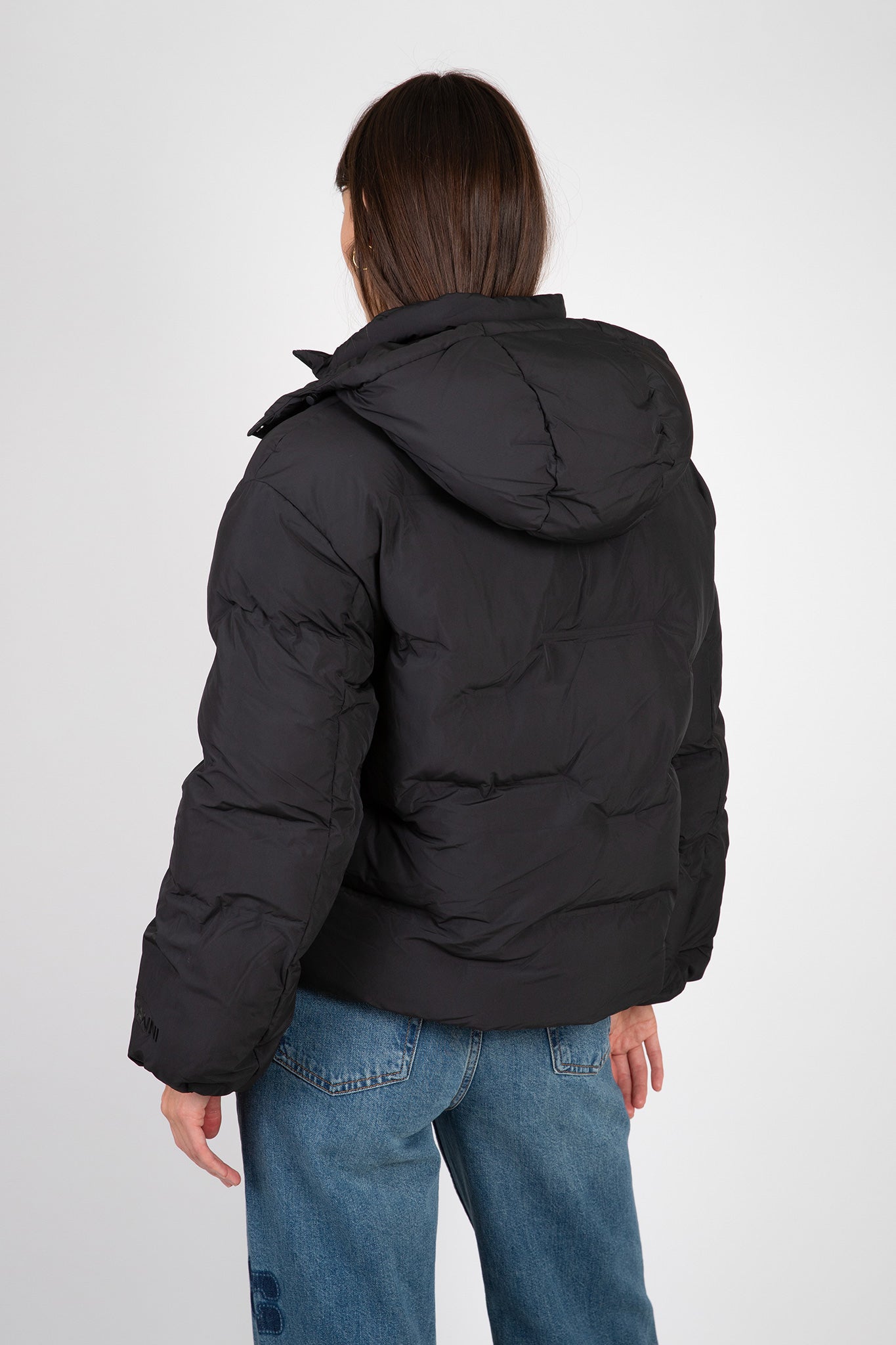 Ganni-Soft-Puffer-Short-Jacket-Black