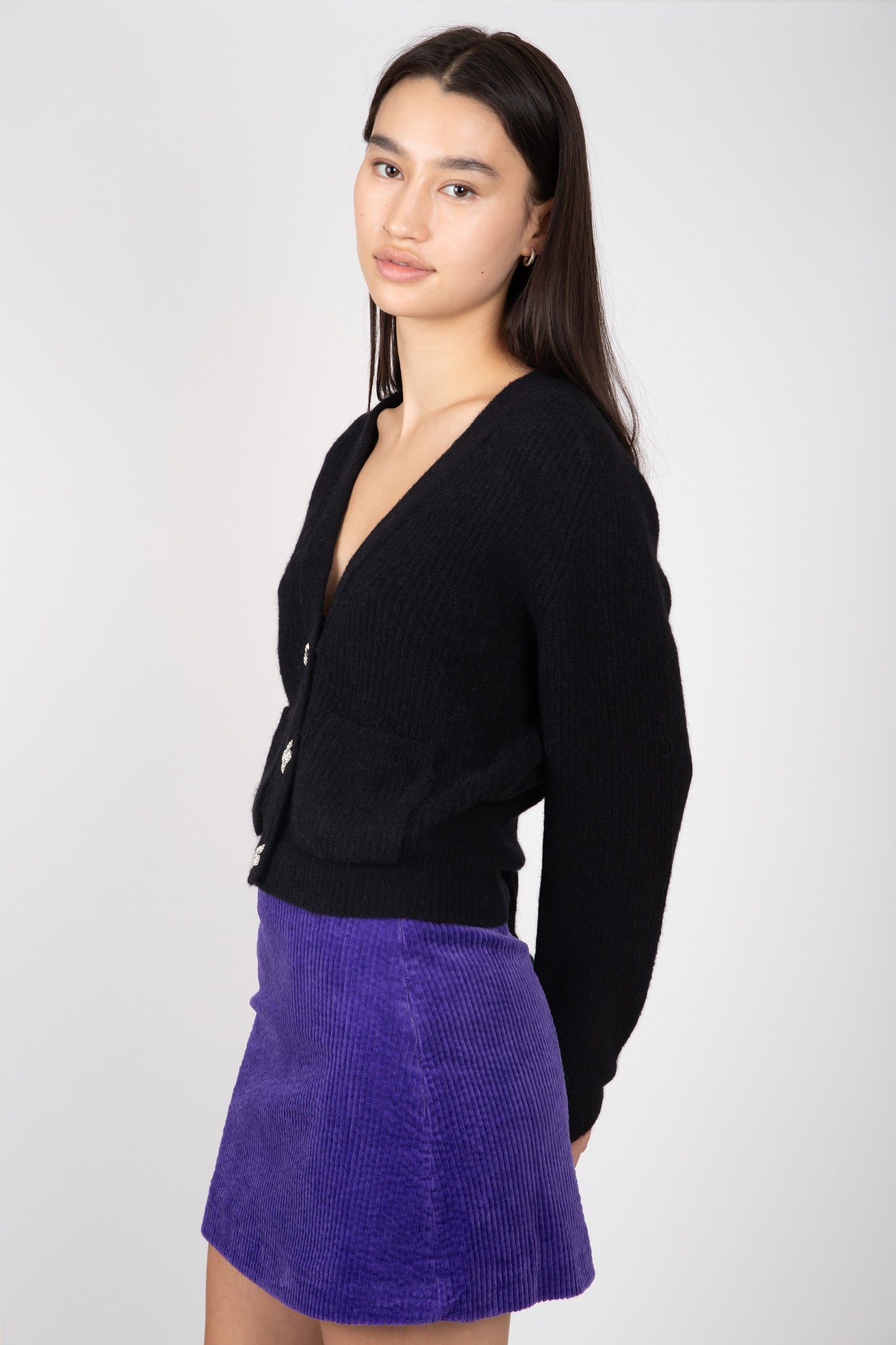 Ganni-Soft-Wool-Cardigan-Black