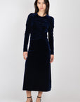 Velvet Jersey Long Dress Skirts & Dresses Ganni   