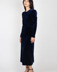 Velvet Jersey Long Dress Skirts & Dresses Ganni   