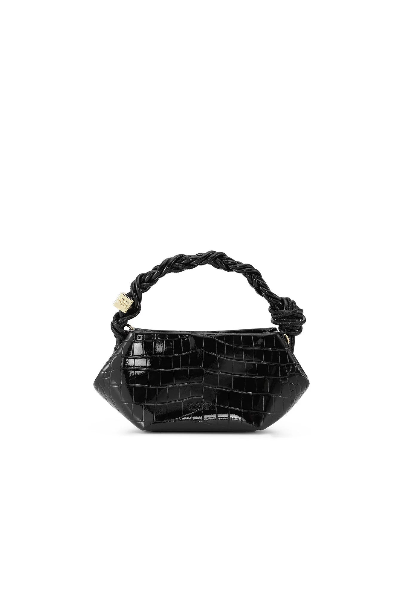 Croco Patent Mini Bou Bag Accessories Ganni   