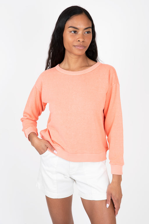 Jungmaven-Crux-Cropped-Sweatshirt-Pink-Salmon
