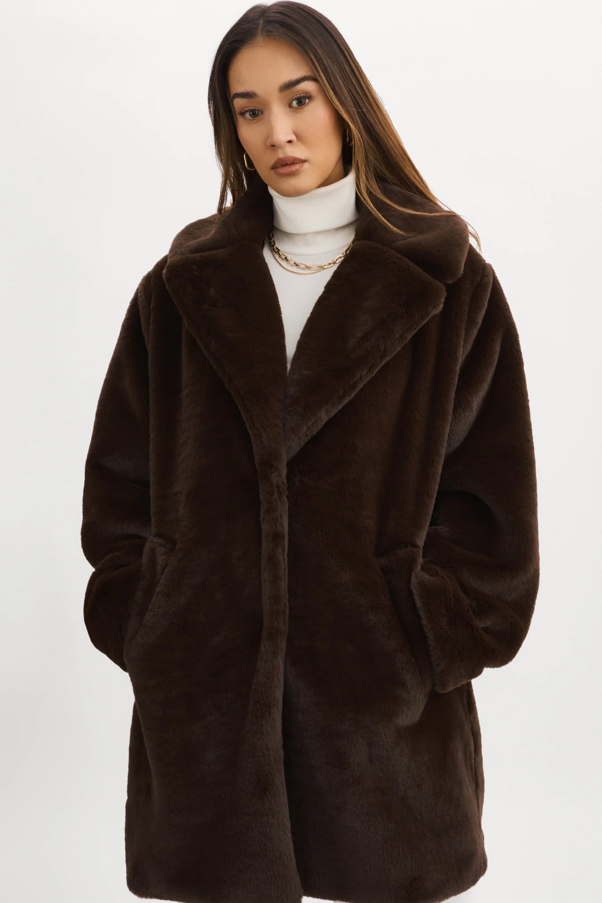 Linnea Faux Fur Coat Jackets & Coats LAMARQUE