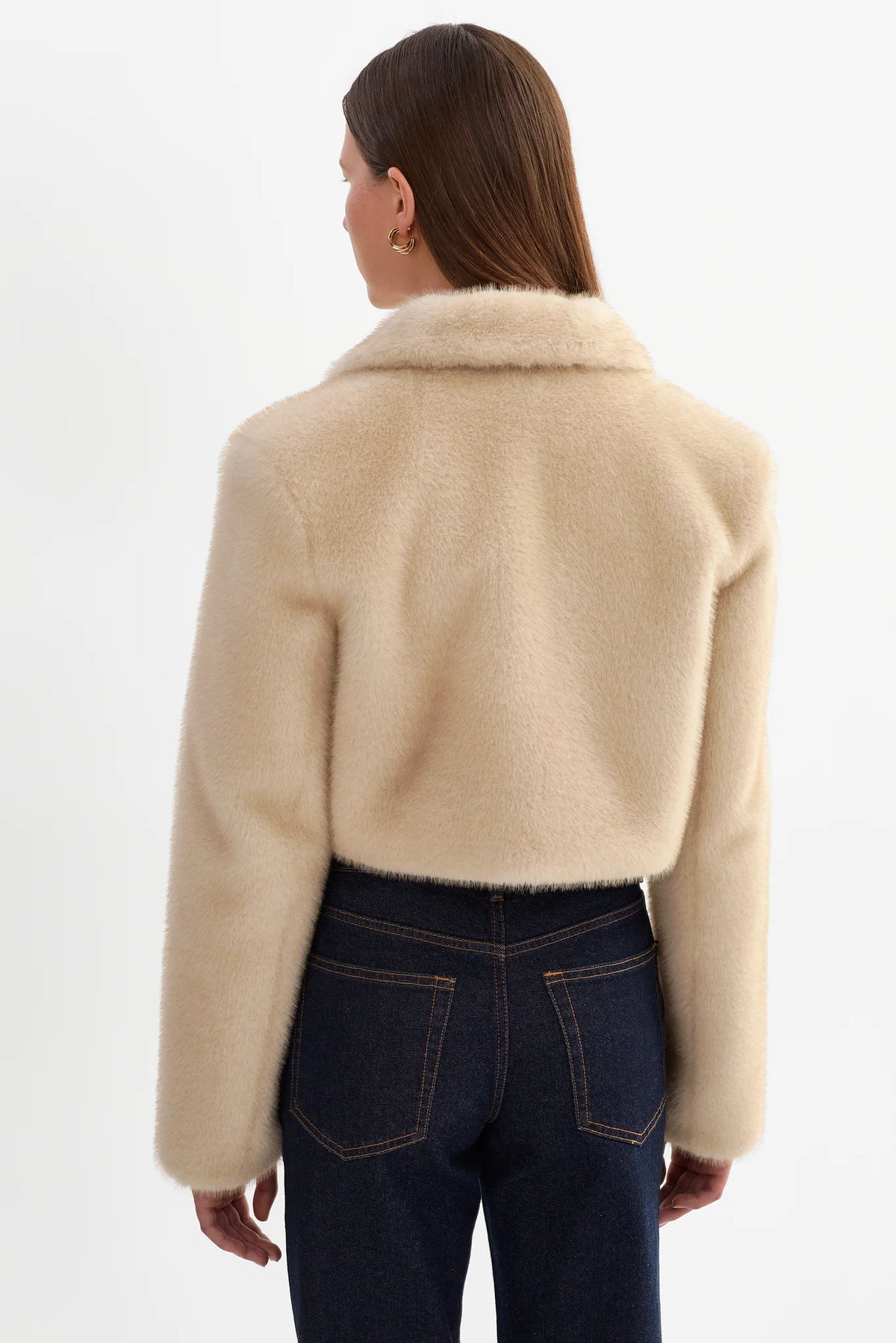 Carlie Faux Fur Cropped Blazer Jackets &amp; Coats LAMARQUE