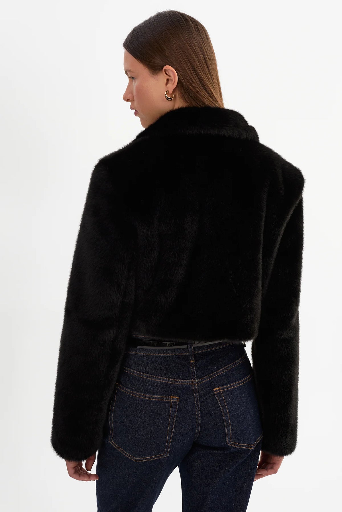Carlie Faux Fur Cropped Blazer Jackets &amp; Coats LAMARQUE
