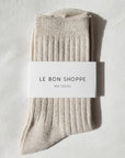 Le-Bon-Shoppe-Her-Socks-Ivory-Gold