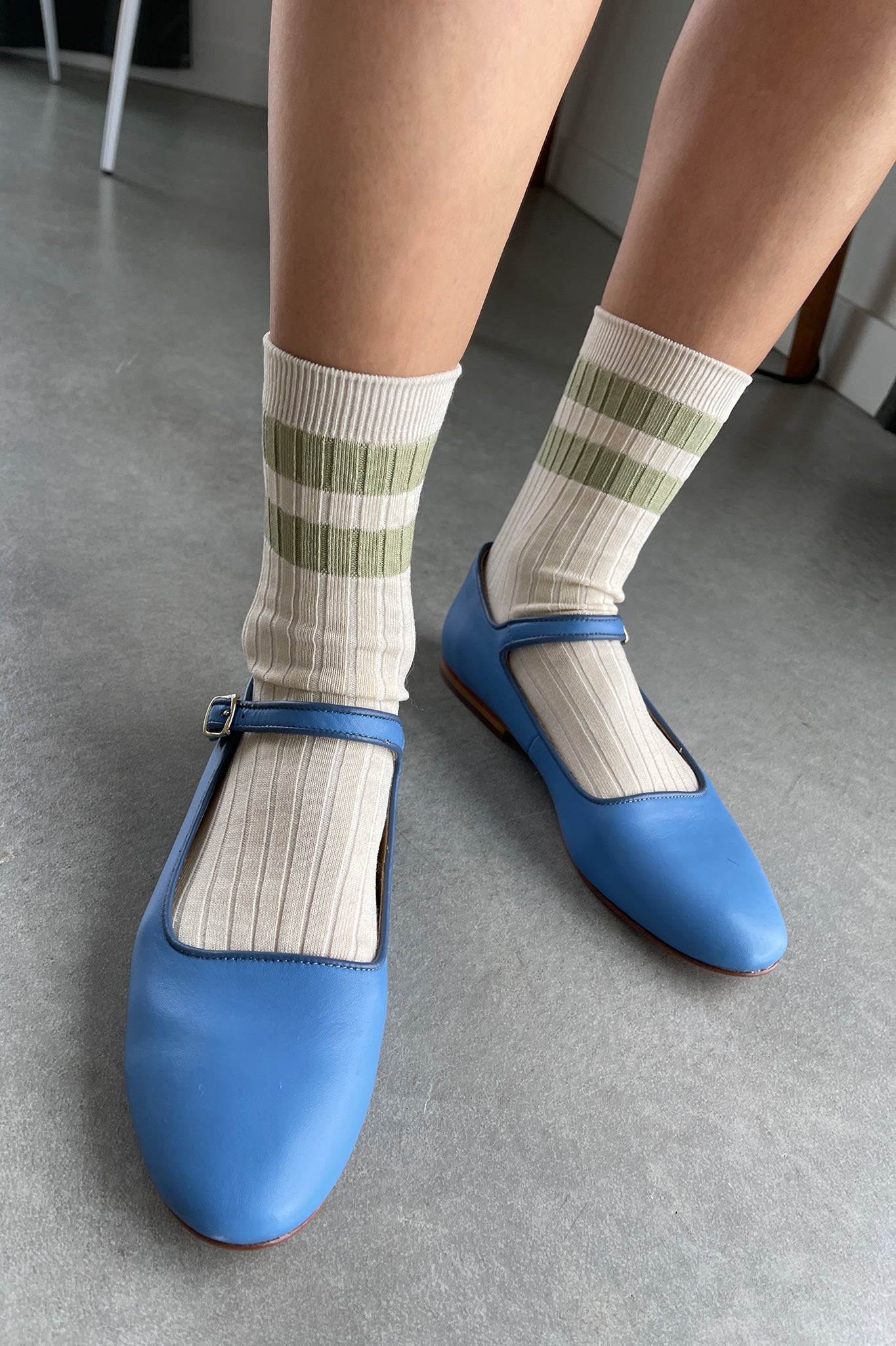Le-Bon-Shoppe-Her-Varsity-Socks-Guacamole