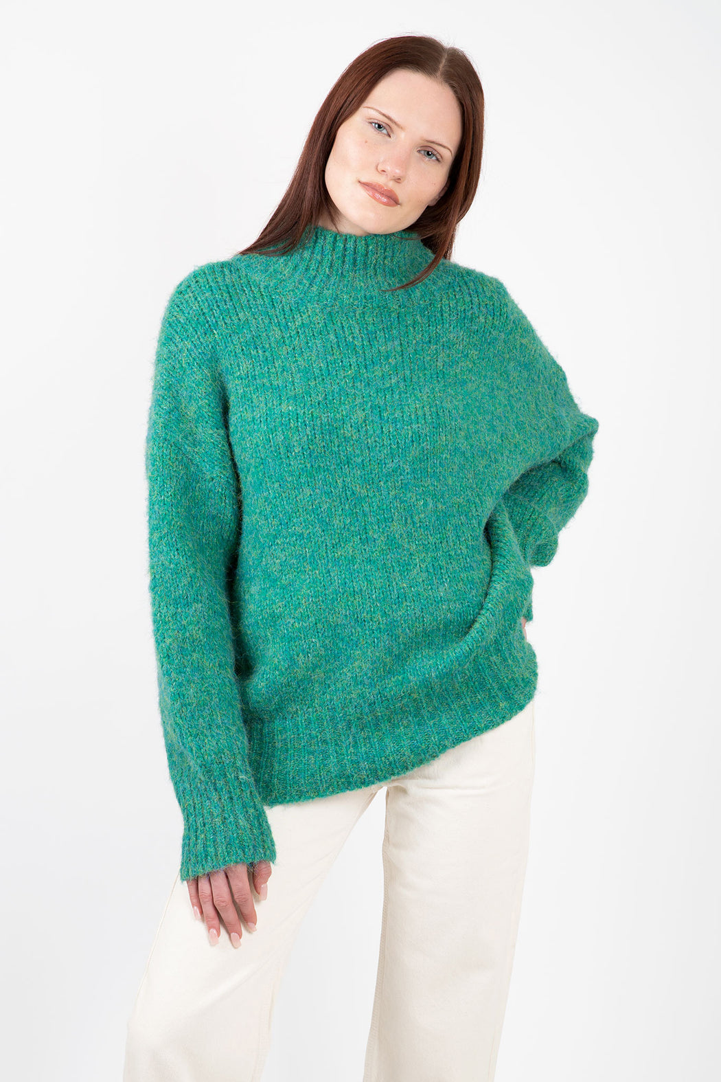 Lyla-Luxe-Aggie-Mockneck-Sweater-Emerald-Green